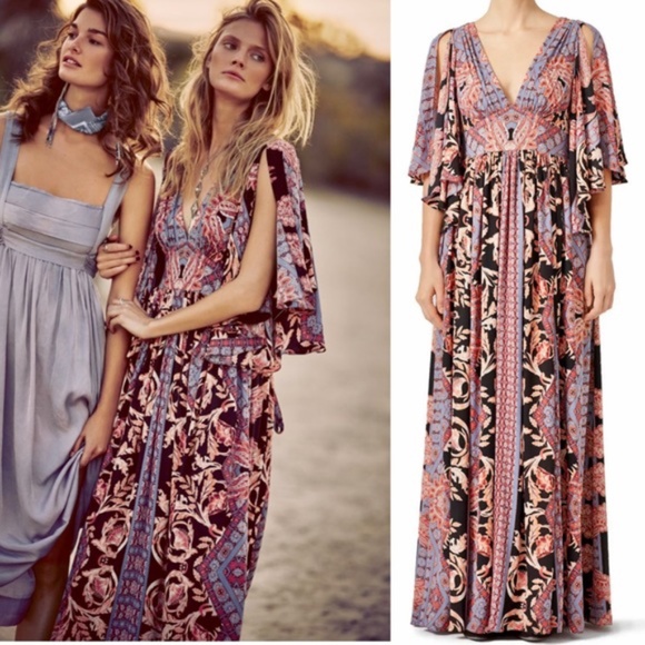 Free People Dresses & Skirts - Free People Fern Printed Goddess Maxi Dress
